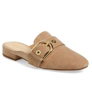 MICHAEL Michael Kors Gold Buckle Mule in Taupe Size 9